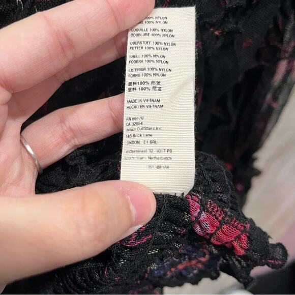 Free People Time for Shine Sheer Mesh Top in Dark Romance Combo - Picture 7 of 10